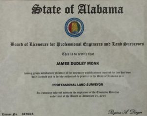 Licensed Alabama Land Surveyor